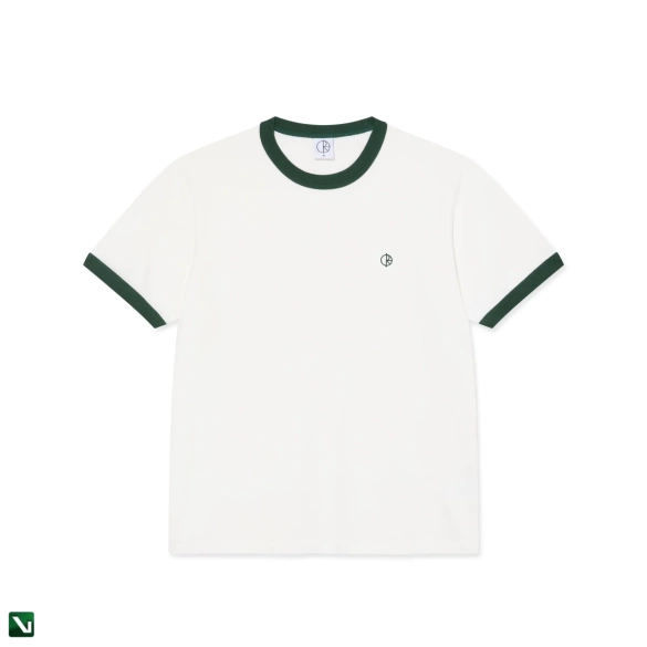 koszulka Polar Ringer Tee (Cloud White/ Dark Green)