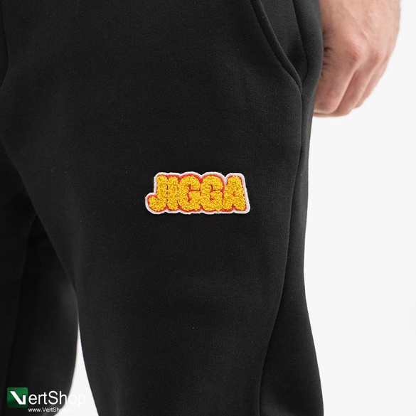 JIGGA WEAR Spodnie Dresowe Męskie Czarne Jigga Wear Name Patch