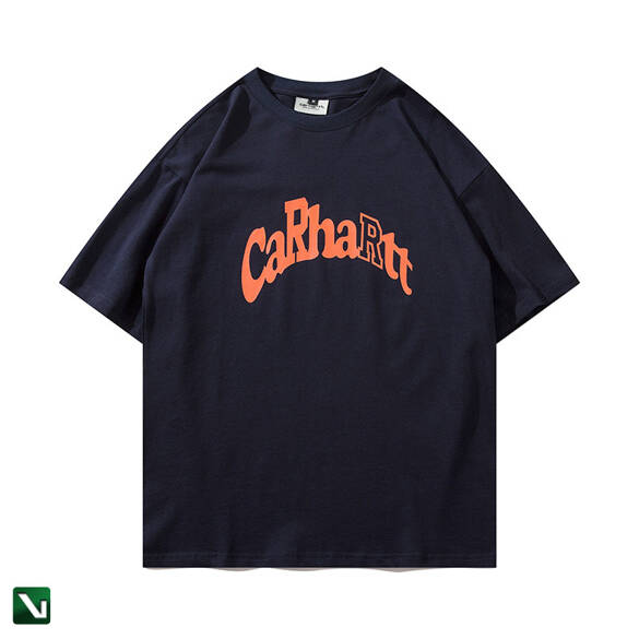 Carhartt WIP koszulka letter granatowa