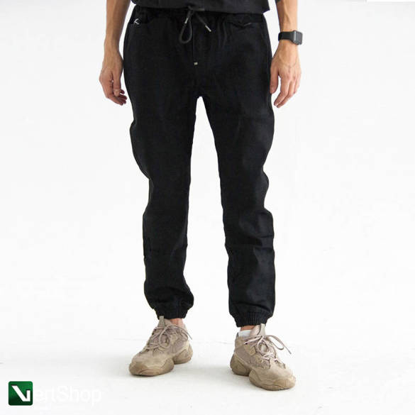 MORO SPORT Spodnie jogger Mini Paris Pocket BlacJeans