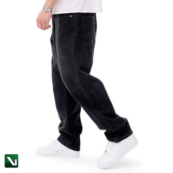 Mass DNM spodnie Jeans Slang Baggy Fit czarne