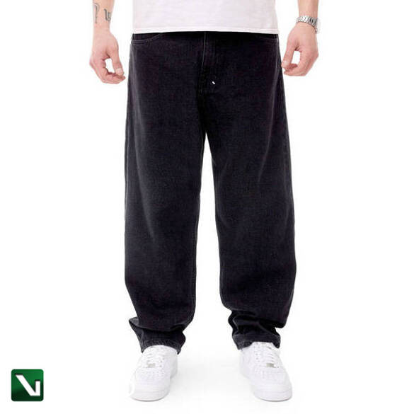 Mass DNM spodnie Jeans Slang Baggy Fit czarne