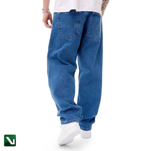 Mass DNM spodnie Jeans Slang Baggy Fit - niebieskie