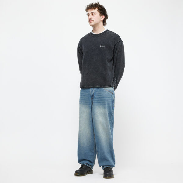 pol pl Bluza Dime French Terry crewneck faded black 32807 3