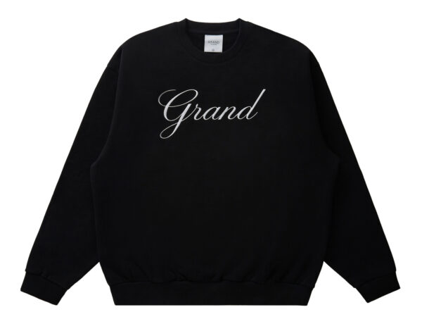 pol pl Grand Collection Embroidered Crewneck Sweatshirt Black 32347 1
