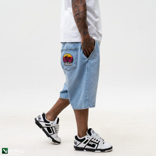 pol pl JIGGA WEAR Krotkie Spodenki Jeansowe Baggy Meskie Jasne Niebieskie Jigga Wear Palm 210302 3