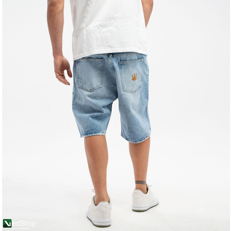 pol pl JIGGA WEAR Krotkie Spodenki Jeansowe Meskie Niebieskie Zlote Jigga Wear Crown 210223 3