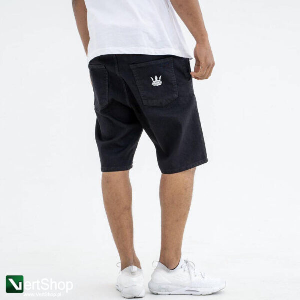 pol pl JIGGA WEAR Krotkie Spodenki Jeansowe Sprane Ze Sciagaczem Meskie Czarne Biale Jigga Wear Crown Pocket 209634 3
