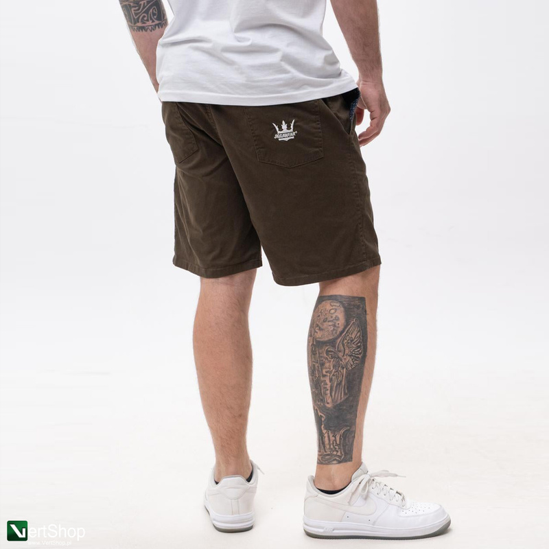 pol pl JIGGA WEAR Krotkie Spodenki Materialowe Brazowe Jigga Wear Crown Pocket 210363 1 2