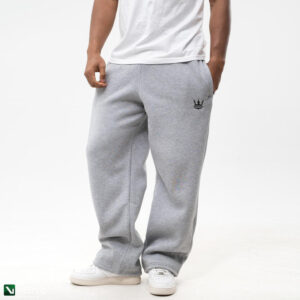 pol pl JIGGA WEAR Spodnie Dresowe Baggy Meskie Jasne Szare Jigga Wear Haft Logo Drawcord 209631 1