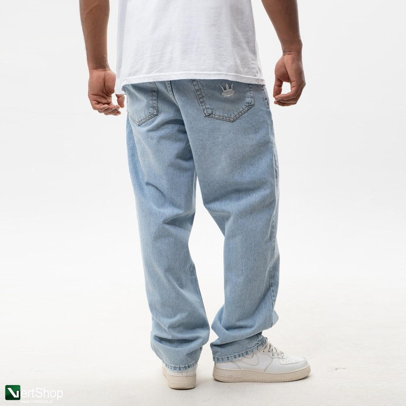 pol pl JIGGA WEAR Spodnie Jeansowe Baggy Meskie Sprane Jasne Niebieskie Jigga Wear Crown 209797 5