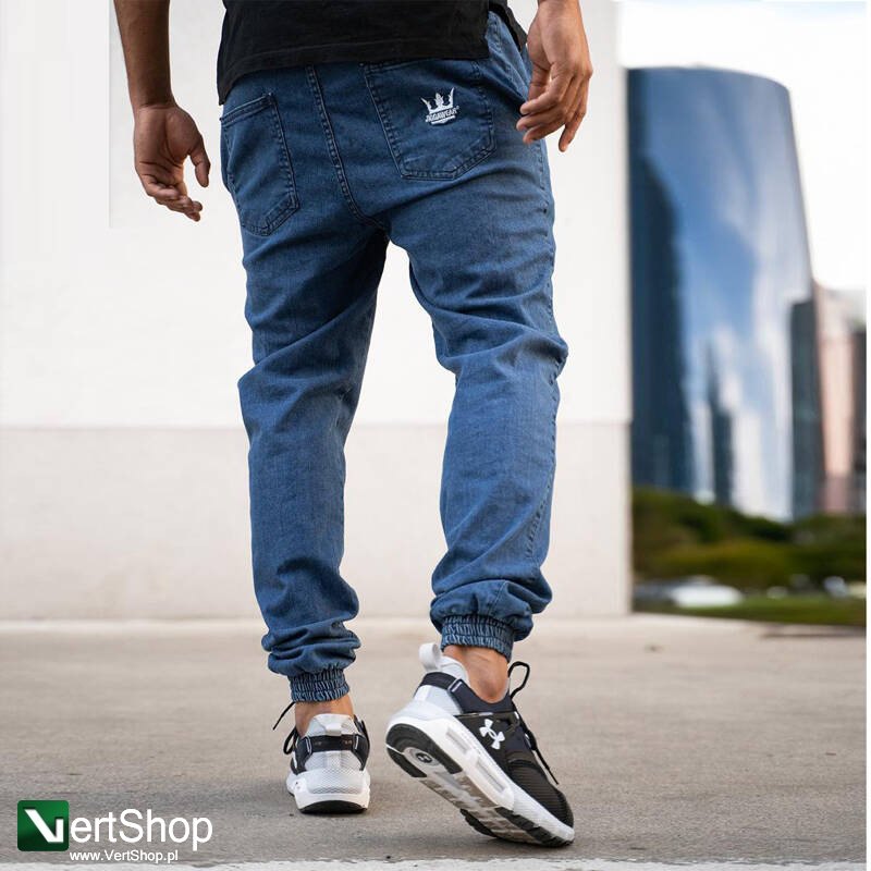 pol pl JIGGA WEAR Spodnie Jeansowe Jogger Ze Sciagaczem Meskie Niebieskie Jigga Wear Crown 207381 3