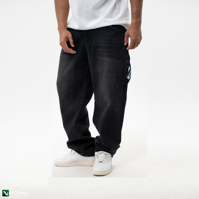 pol pl JIGGA WEAR Spodnie Jeansowe Super Baggy Cargo Meskie Czarne Jigga Wear Crown 209362 3