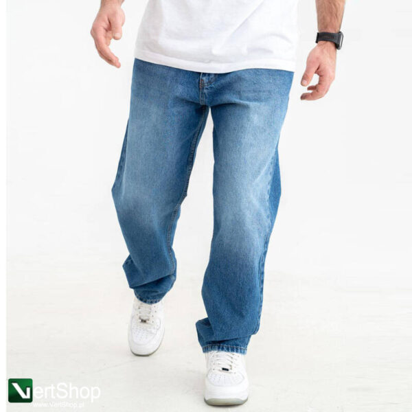 pol pl JIGGA WEAR Spodnie Jeansowe Szerokie Baggy Meskie Niebieskie Crown 208001 2