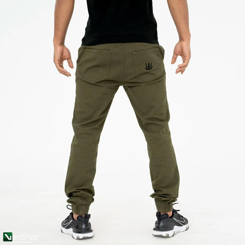pol pl JIGGA WEAR Spodnie Materialowe Jogger Meskie Oliwkowe Czarne Jigga Crown 210383 1 2