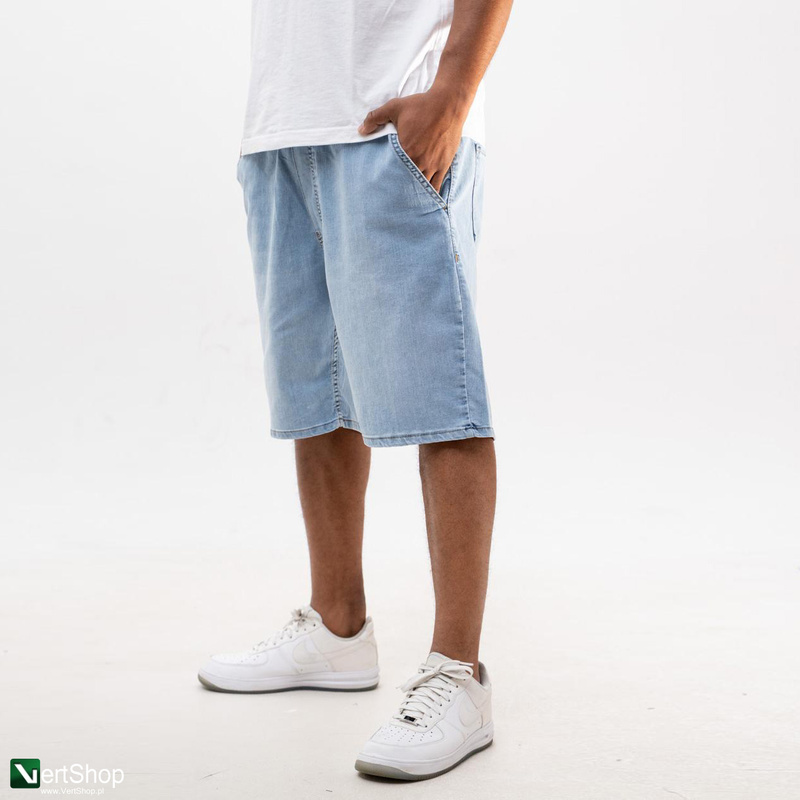 pol pl Lucky Dice LD Classic Krotkie Spodenki Jeansowe Baggy Meskie Jasne Niebieskie Zlote 209657 4
