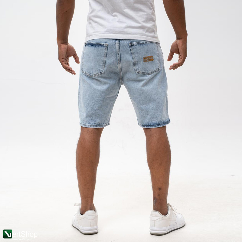 pol pl Lucky Dice LD Classic Krotkie Spodenki Jeansowe Baggy Meskie Jasne Niebieskie Zlote 210298 3