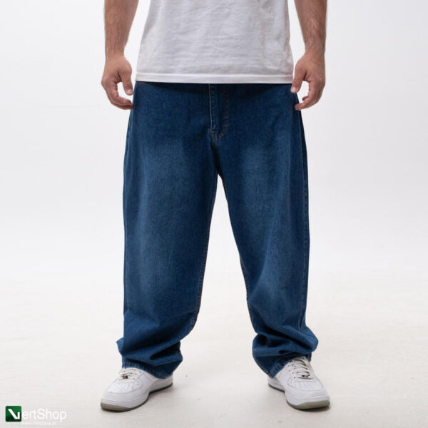 pol pl Lucky Dice LD Clothing Spodnie Jeansowe Baggy Meskie Ciemne Niebieskie Biale 209732 3