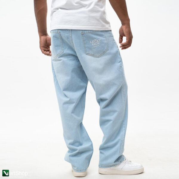pol pl Lucky Dice LD Clothing Spodnie Jeansowe Baggy Meskie Jasne Niebieskie Biale 209843 1