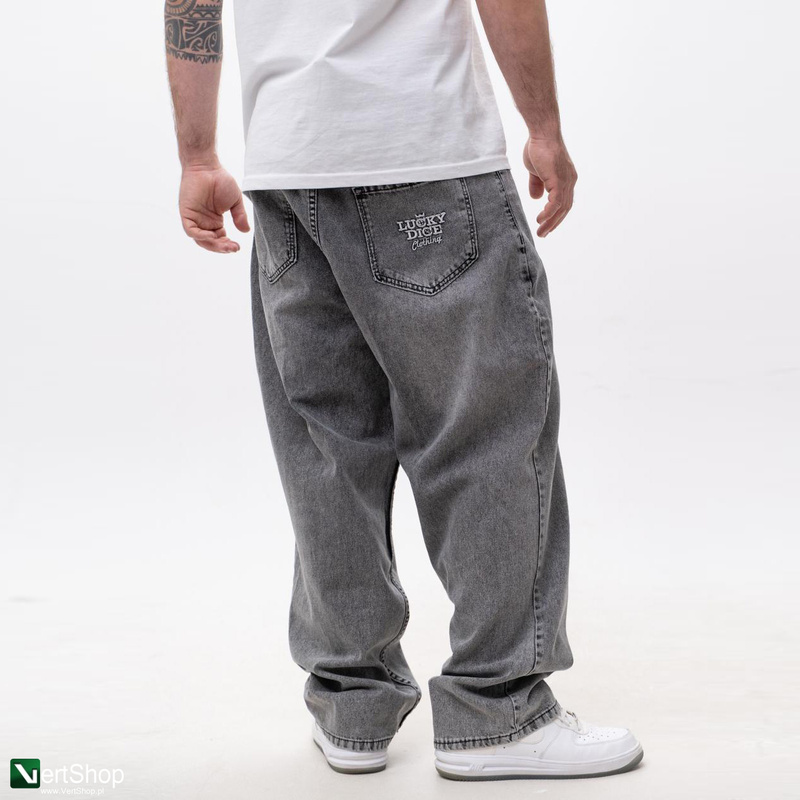 pol pl Lucky Dice LD Clothing Spodnie Jeansowe Baggy Meskie Szary Bialy 209837 1