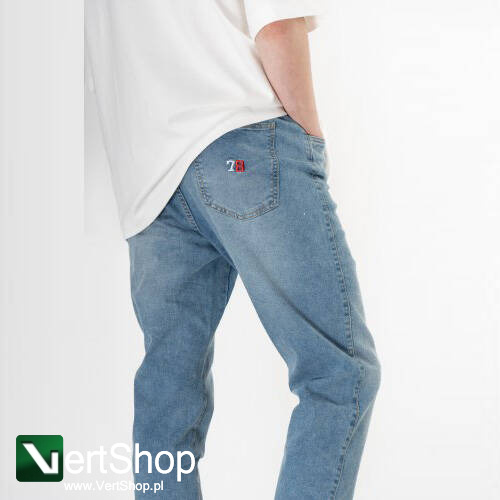 pol pl MORO SPORT Spodnie Joggery Meskie White Red 78 Jasnoniebieskie Sprane 208249 2