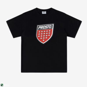PROSTO Infine t shirt bawelniany czarny