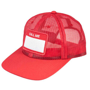 pol pl czapka Call Me 917 Hello My Name Is Trucker Hat Red 28718 1