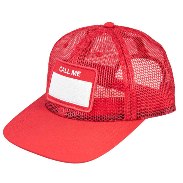 pol pl czapka Call Me 917 Hello My Name Is Trucker Hat Red 28718 1